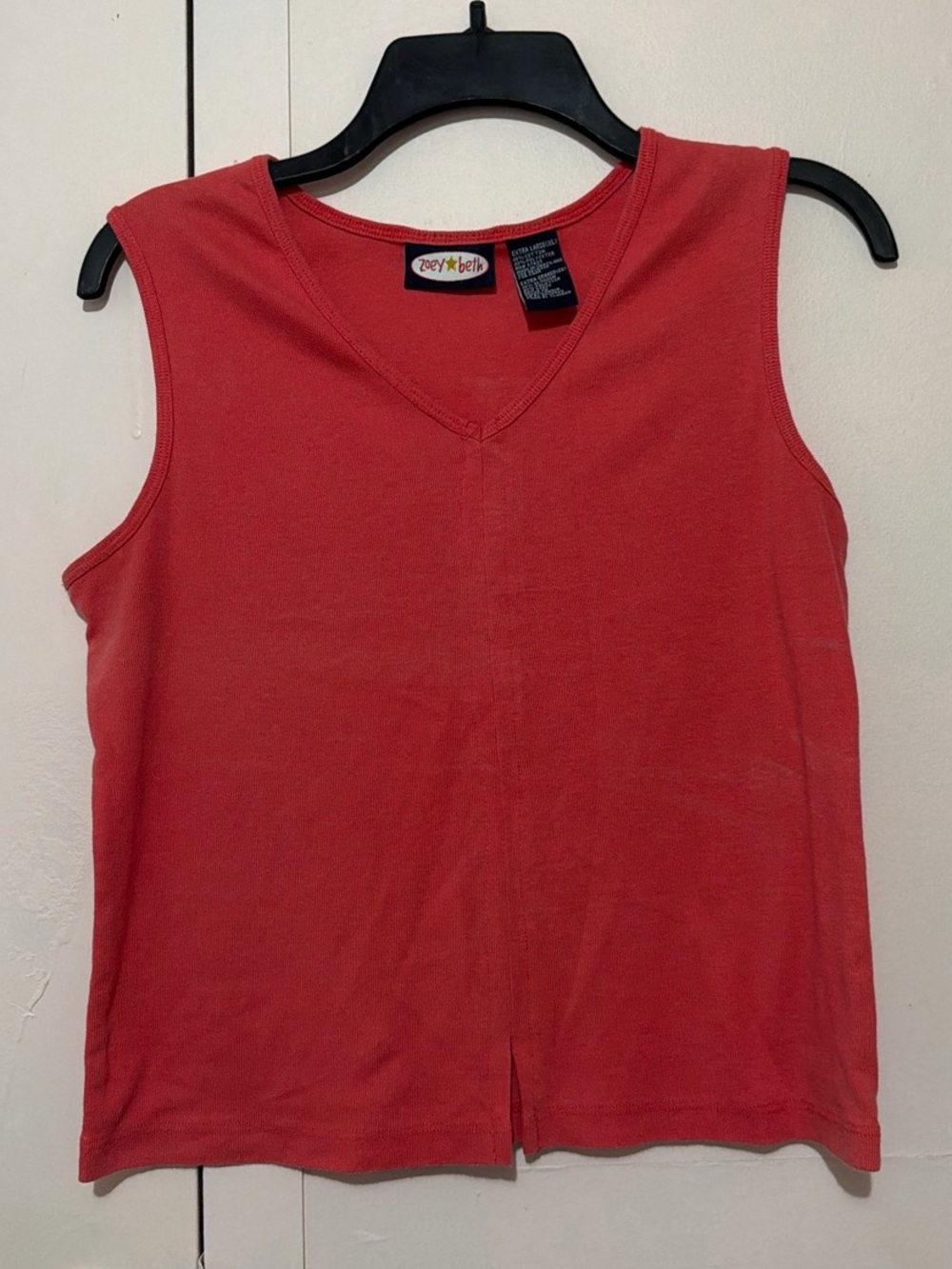 Cozy V-Neck Red Tank Top by Zoey + Beth